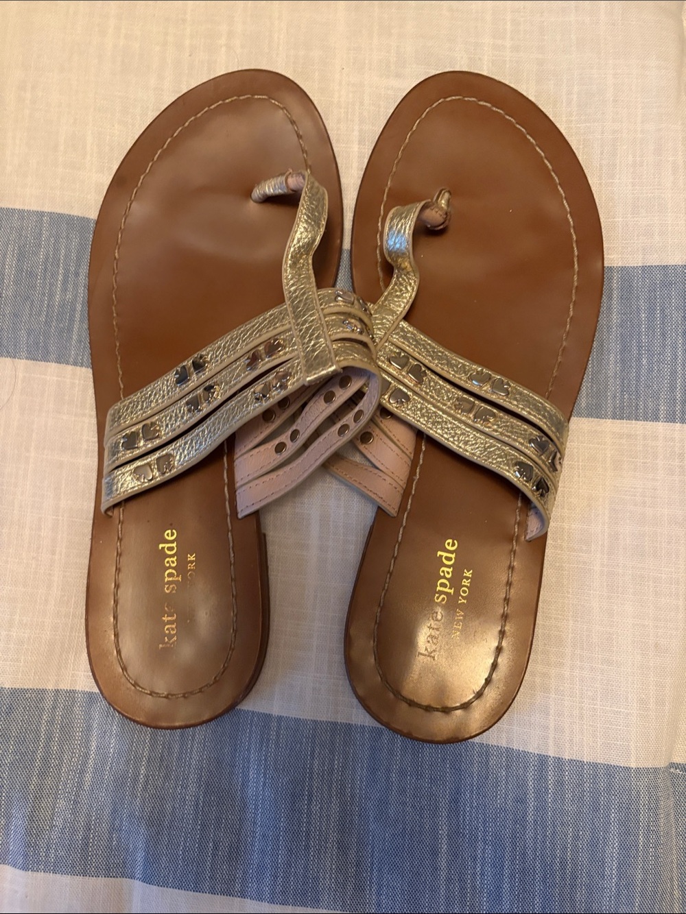Kate Spade Metallic Gold Sandals